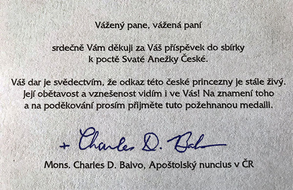 Poděkování