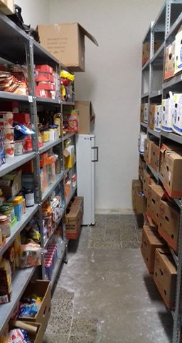 Potravinová sbírka 2019 - sklad střediska Šternberk po sbírce