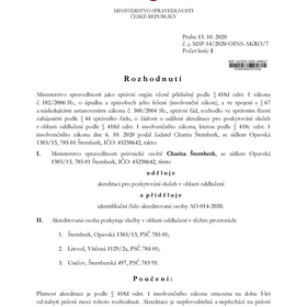 Akreditace k poskytování služeb v oblasti oddlužení