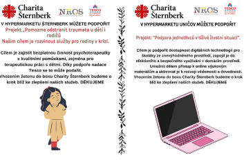 V HYPERMARKETU ŠTERNBERK A UNIČOV NÁS MŮŽETE PODPOŘIT